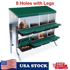 8 Compartment Chicken Nesting Boxes with Legs Poultry Egg Laying Boxes