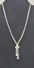 Vintage Signed Garne Jewelry Rhinestone Y Drop Necklace — photo 1