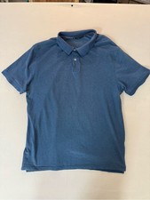 Classic Men's Short Sleeve Polo in Heather Blue