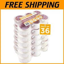 Durable Clear Packaging Tape 36-Pack - Heavy Duty, 2.7mil for Shipping & Moving
