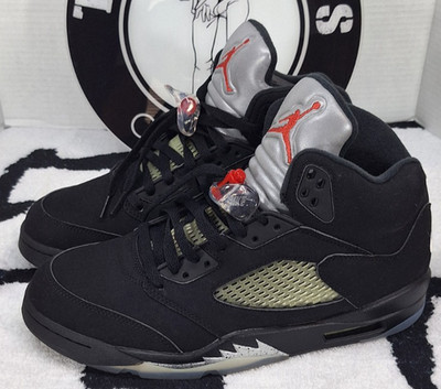DS New Nike Air Jordan 5 OG Mid Metallic Silver Authentic Size 10.5 2016
