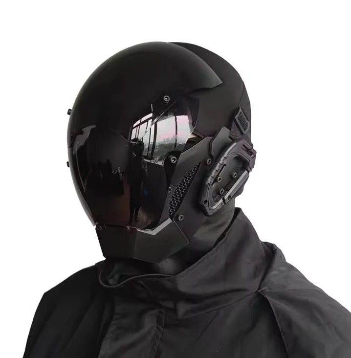 Máscara Cyberpunk Robocop - Casco Cosplay Futurista de Ciencia Ficción Foto 2 de 4