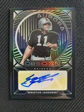 Sebastian Janikowski 2021 Obsidian Orange Aurora Autographs  Numbered 25/25