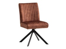 Stuhl Canton Braun Esszimmerstuhl Drehstuhl Microfaser Metallgestell modern