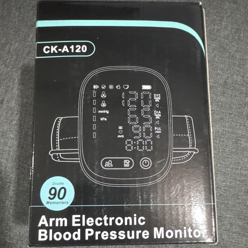 CK-A120 Upper Arm Digital Blood Pressure Monitor Black Double 90 Memories