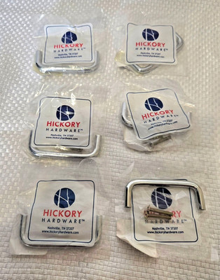 Hickory Hardware Chrome Cabinet Drawer Pulls 3'' Center -  Set Of 6 - One Opened