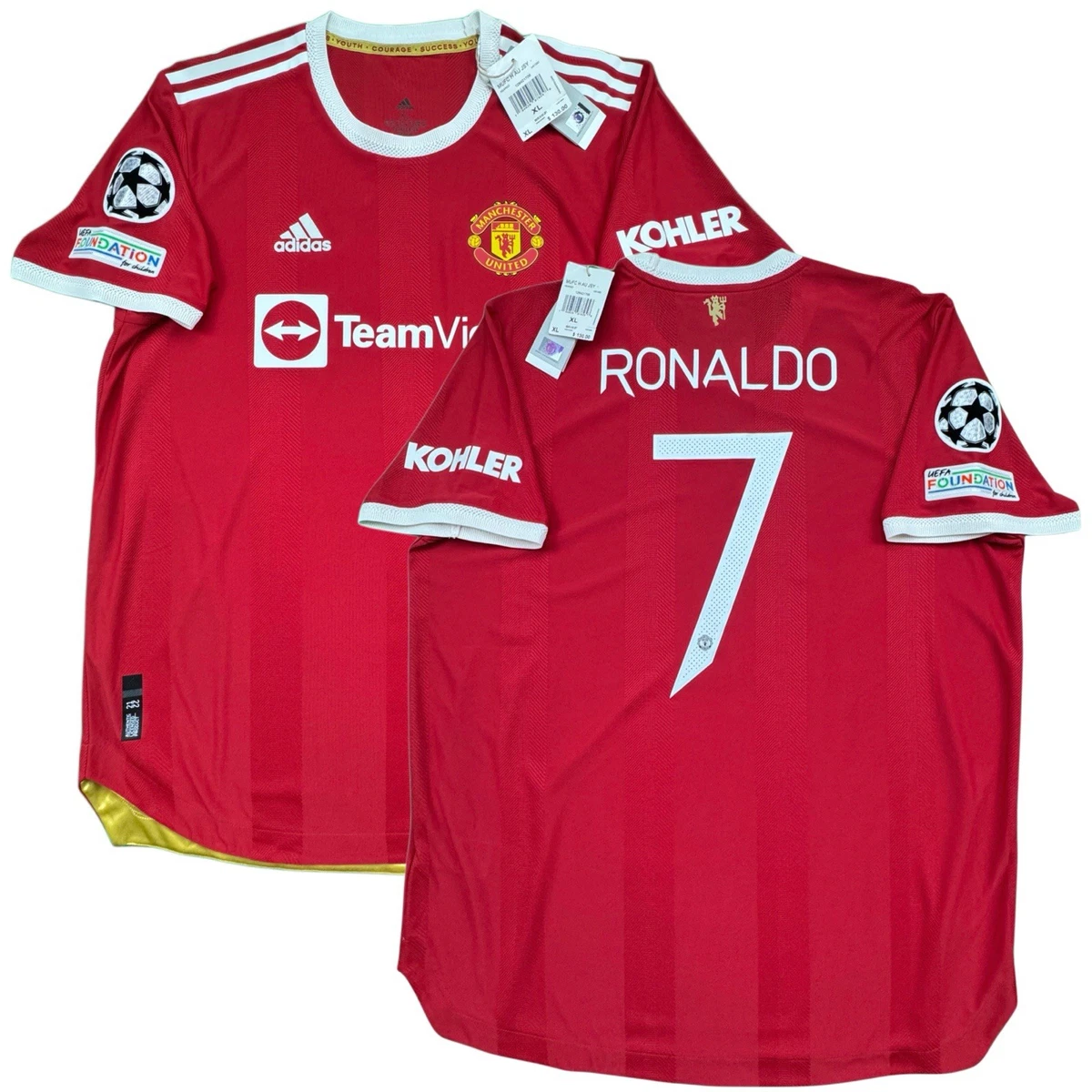 クリロナ　マンU 2XL Manchester United Cristiano Ronaldo Size XL International Club