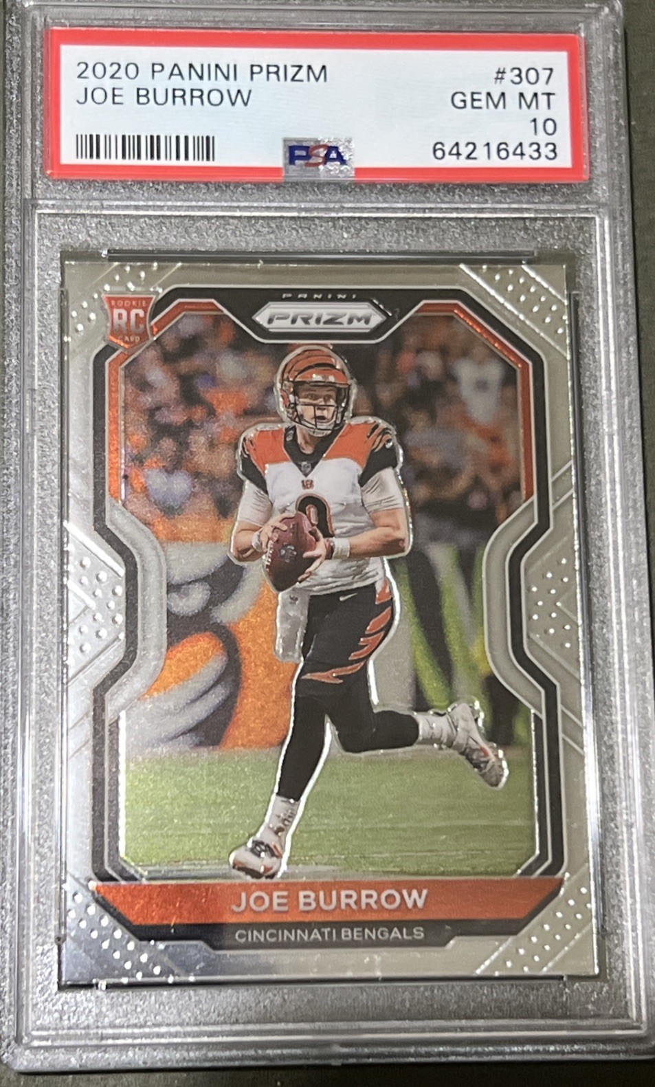 2020 Panini Prizm RC Joe Burrow PSA 10 view 1