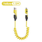 Four in one spring telescopic fast charging data cable portable telescopic data