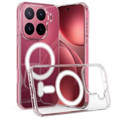 For XiaoMi 17T Pro 5G, Luxury Transparent Acrylic Hard Magnetic Clear Case Cover