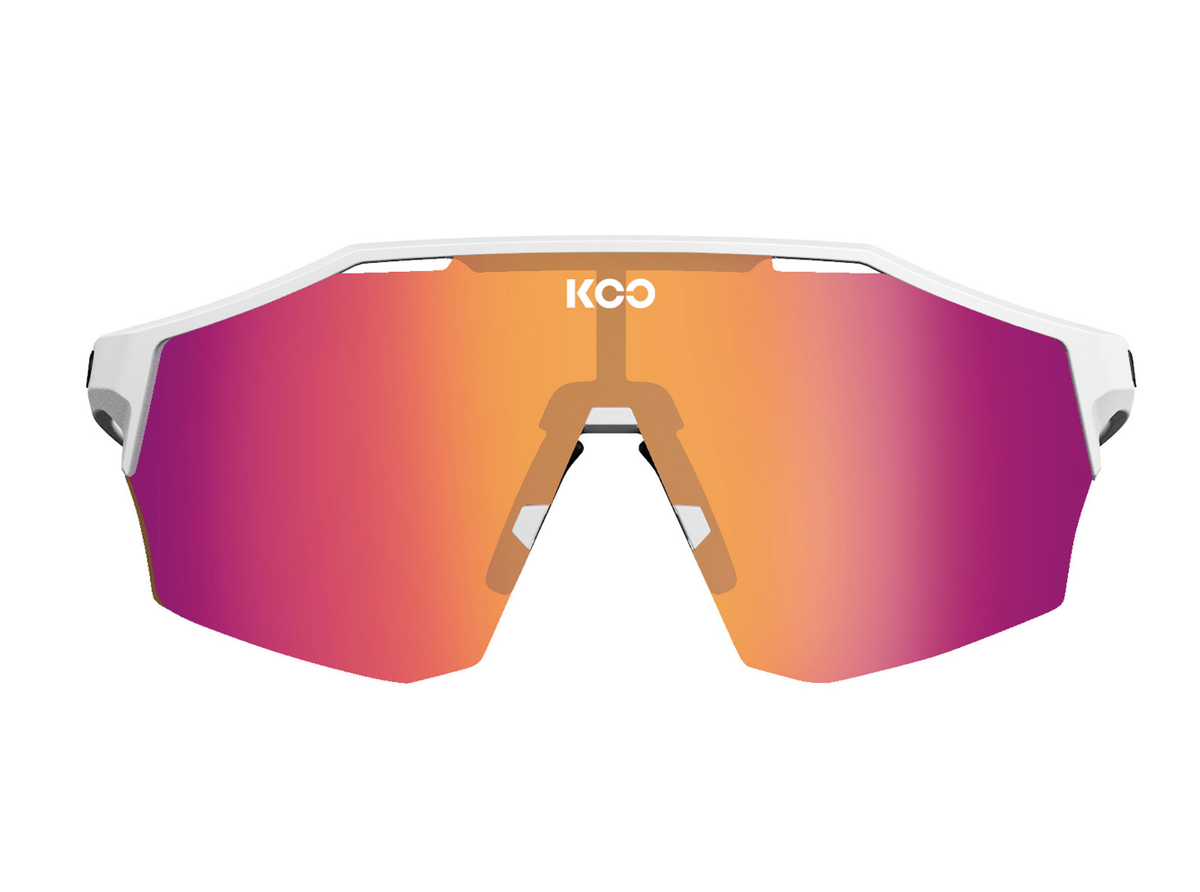 KOO Alibi Cycling Sunglasses - White Matte w/ Fuchsia KOO Alibi Cycling Sunglasses - White Matte w/ Fuchsia