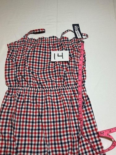 Oshkosh B'gosh Girls Red White Blue Plaid Spaghetti Strap Sundress NWT 7, 14 - Picture 11 of 12