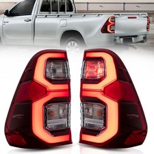 Vland Full Led Tail Lights For Toyota Hilux 2015-2023 Red Rear Brake Lamps Pair