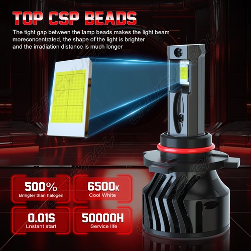 For Lexus GS300 1998-2004 4X 6000K White LED Headlight Hi/Lo Beam Bulbs Combo - Picture 2 of 12