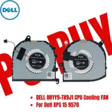 NEW CPU GPU Cooling Fan For Dell XPS 15 9570 TK9J1 08YY9 L+R FAN FREE SHIPING