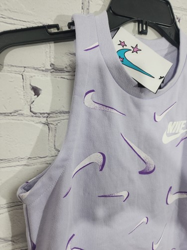 Nike Slim Fit Running Tennis Yoga Tank Girls XL Lavender DA1404-572 - New - Picture 5 of 14