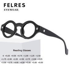 Round Thick Frame Blue Light Blocking Reading Glasses For Men Clear Lens Glasses