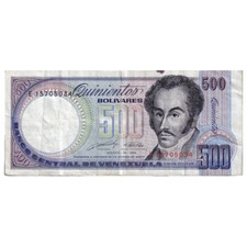 [#247259] Banknote, Venezuela, 500 Bolivares, 1989, 1989-03-16, KM:67c, VF