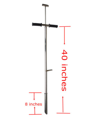 Soil Probe Sampler with Sample Ejector Stainless Steel Gator Probe Step Tube 