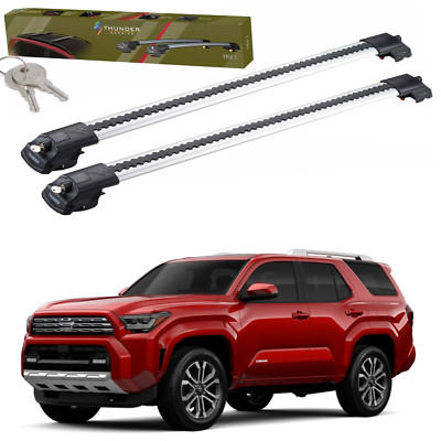 NEW For Toyota 4 Runner 2025 2026 Gray Cross Bars Roof Racks Anti-Theft system