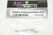 AJCMods Small Pattern Nuts 4-40 Replaces Associated #7260 (12pc) RC10, B2, B3