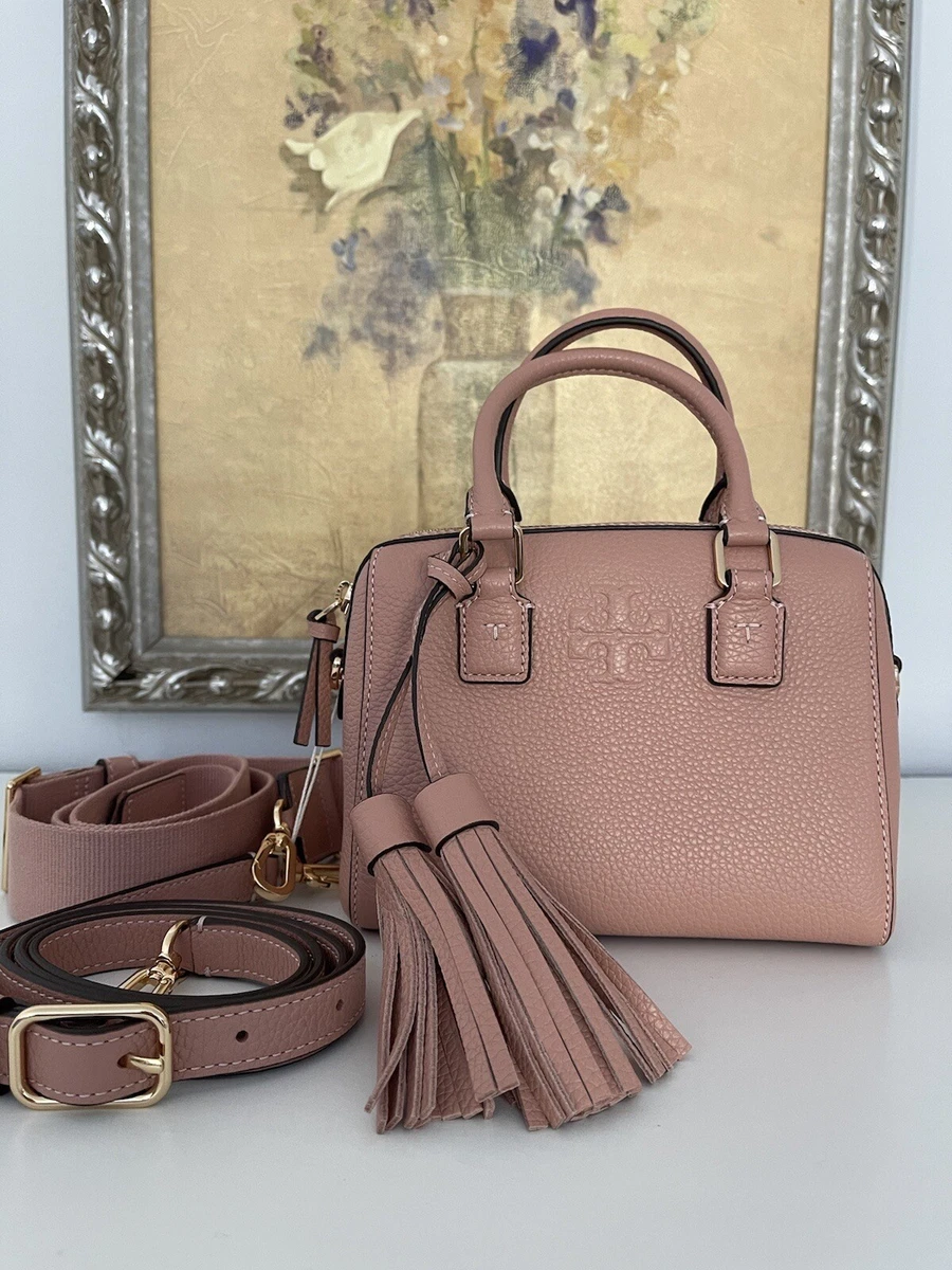 Tory burch mini thea web satchel in Pink moon #toryburch