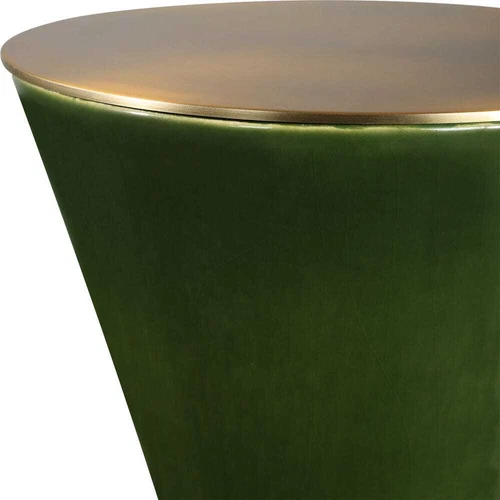 New Jade Green Ronde Drink Table Table Uttermost 50247 - Picture 4 of 5