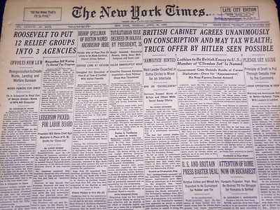 1939 APRIL 25 NEW YORK TIMES - SPELLMAN NAMED ARCHBISHOP HERE - NT 3045
