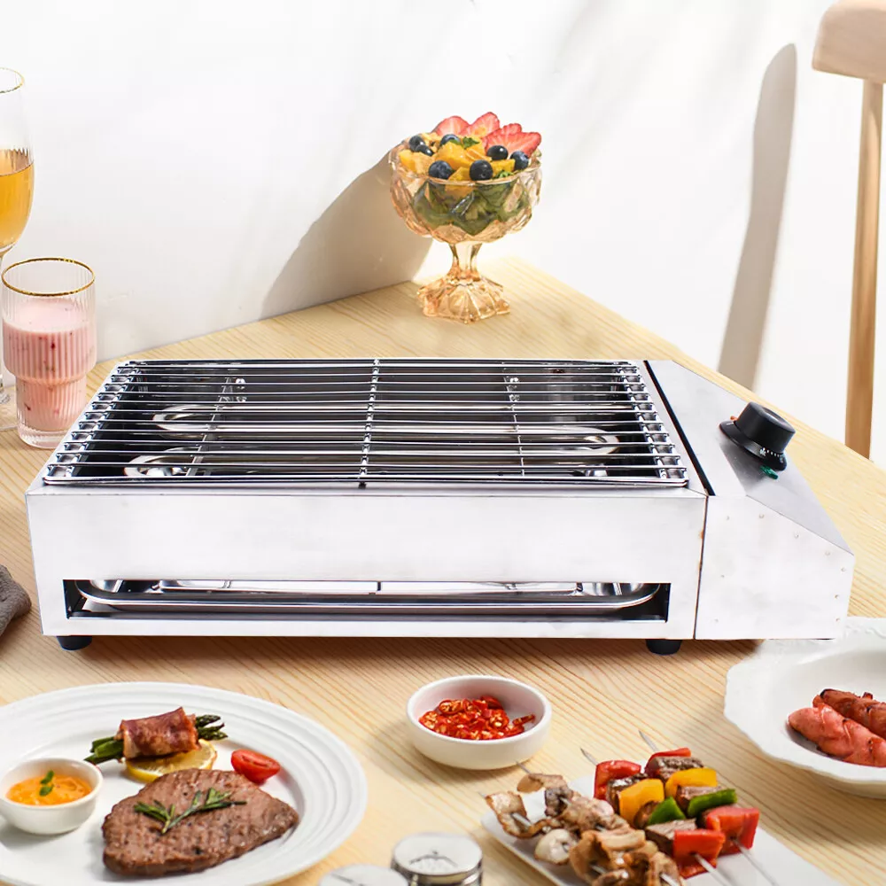 Electric barbecue grill household electric rack smokeless small