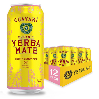 Guayakí Yerba Mate, Energy Drink Alternative, Organic Berry Lemonade Flavor, 15.