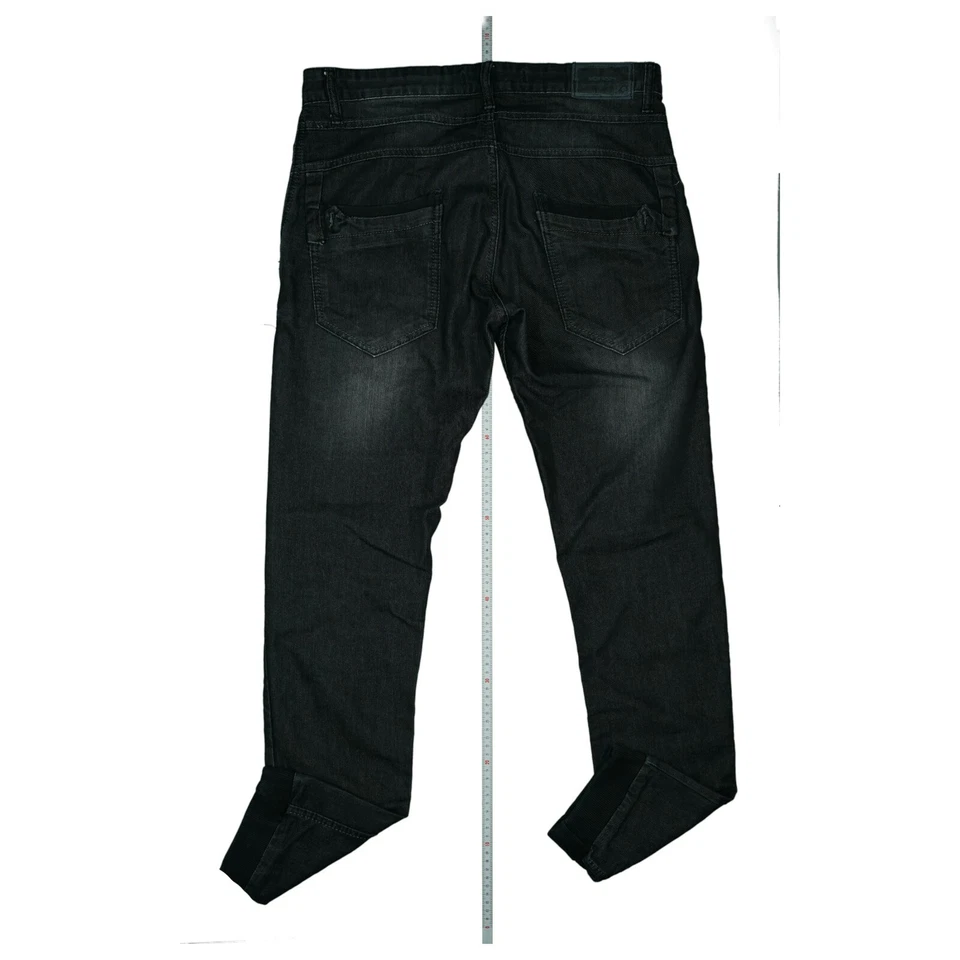 MERISH Herren Jeans Hose destroyed Slim Fit XL W36 L34 used look schwarz stretch - Bild 3 von 4