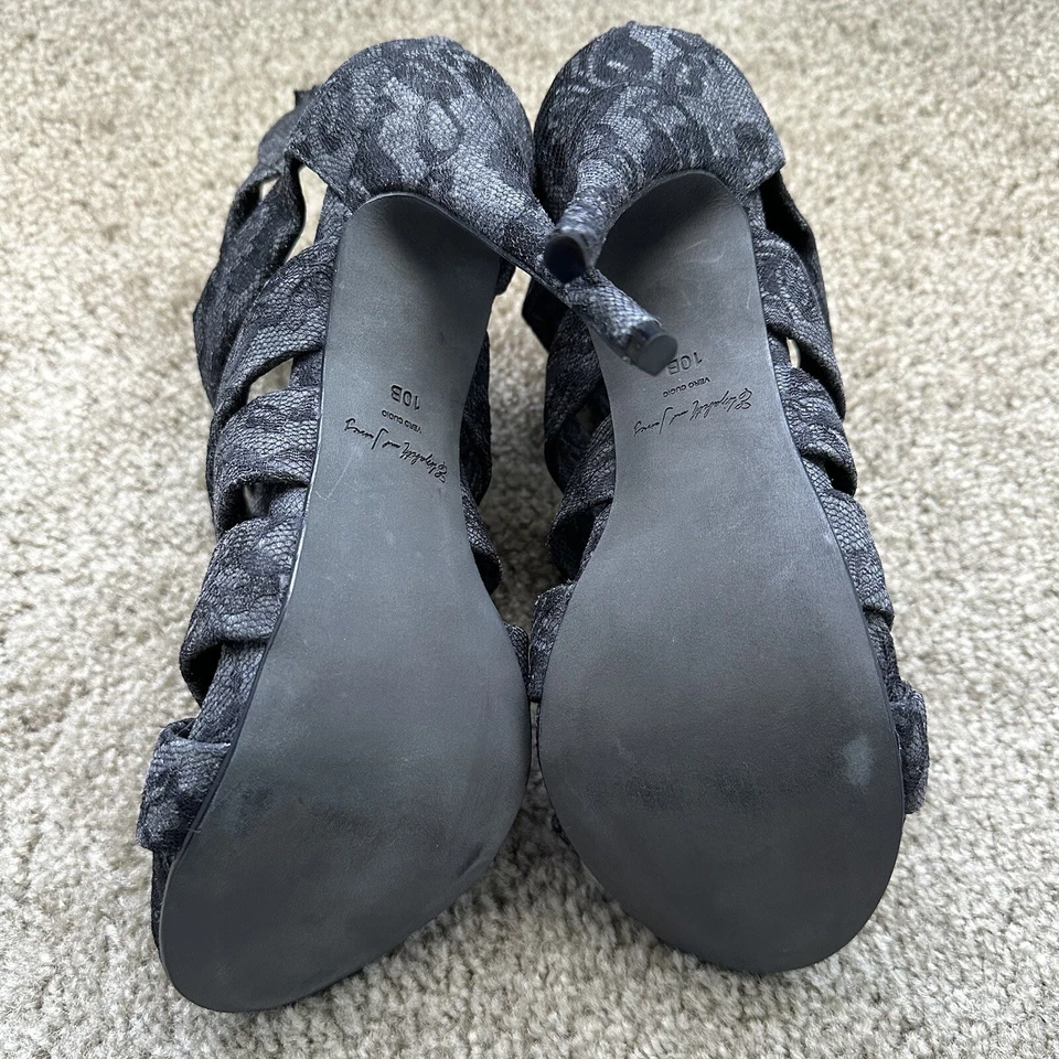 Новый $198 Elizabeth and James любовь кружева черная клетка пять дюймов каблуки размер 10 - Изображение 4 из 4