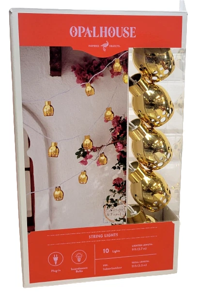 Opalhouse Gold Lantern String Lights 10 Lights 11 Length Indoor