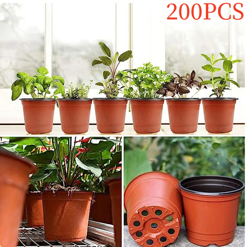 100/200Pcs Small Nursery Pots Plastic Flower Pot: Plant Seeding Pots for Garden - Picture 15 of 22