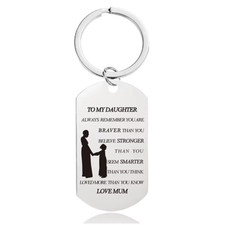 To My Daughter LOVE QUOTE Keychain