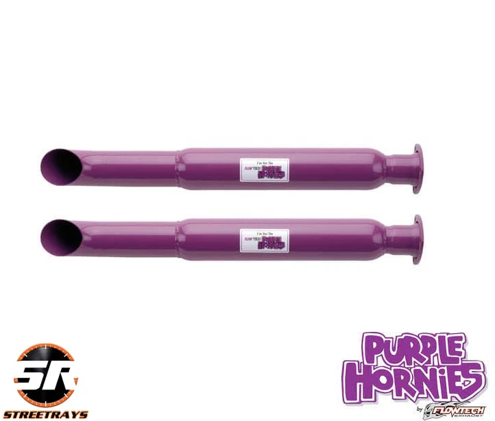 Flowtech Purple Hornie Collector 3 Agujeros Jeep Cabezal Silenciadores 50232FLT PAR (NUEVO) Foto 2 de 4