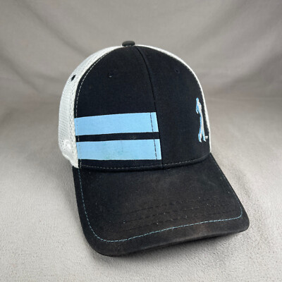 2nd Guy Golf Hat Men OS Blue Strapback Cap Pukka Mesh Back Two Tone