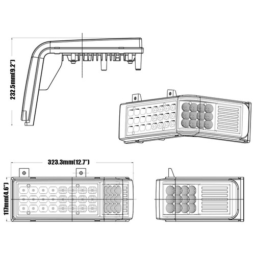Led Wraparound Hood Light For New Holland 8670,8770,8870,8970+ Tractors 86514348 - Picture 20 of 21