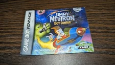 Jimmy Neutron Boy Genius Game Boy Advance Instruction Manual Booklet ONLY
