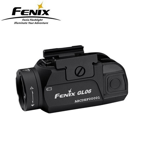 Lampe tactique pour arme Fenix GL06 de 600 lumens noire en aluminium