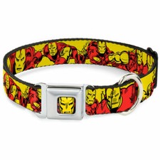 Dog Collar Seat Belt Licensed Marvel Comics Iron Man WIM004