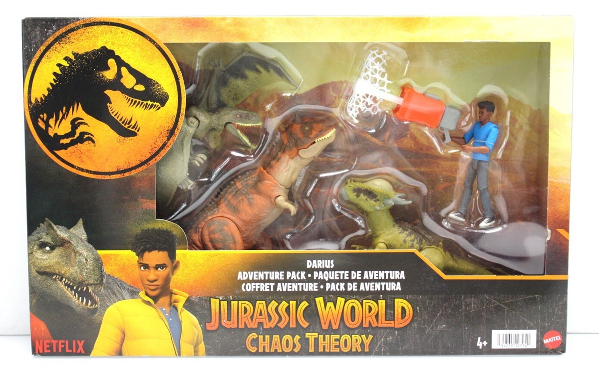 Jurassic World Chaos DARIUS ADVENTURE Pack - 3 DINOSAURS + Net