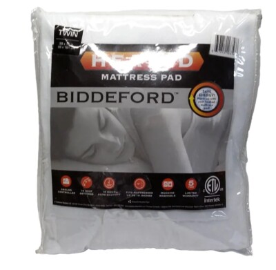 Biddeford Heated Mattress Pad - Twin Size UBF-T- NEW | eBay