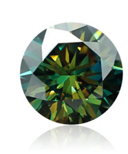 Diamante Moissanite da 1 ct colore D chiarezza VVS1 COLORE VERDE SCURO CERTIFICA