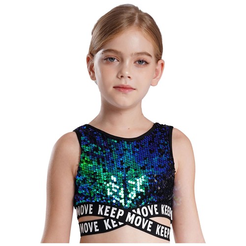Girl Costume Stage Set Glitter Outfit Performance Dancewear Street Dance Modern - Bild 71 von 82