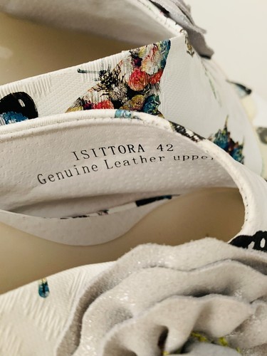 Spring Step L’artiste Slip On Heeled Sandals Women Size EU 42 Butterfly Novelty - Picture 8 of 11