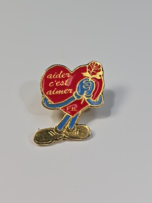 Aider C'est Aimer French Lapel Pin To Help Is To Love 