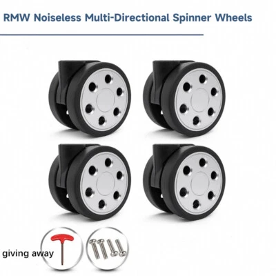 4pcs 2.5in Silent Swivel Wheels For Rimowa Luggage - 360° Silent Swivel Casters