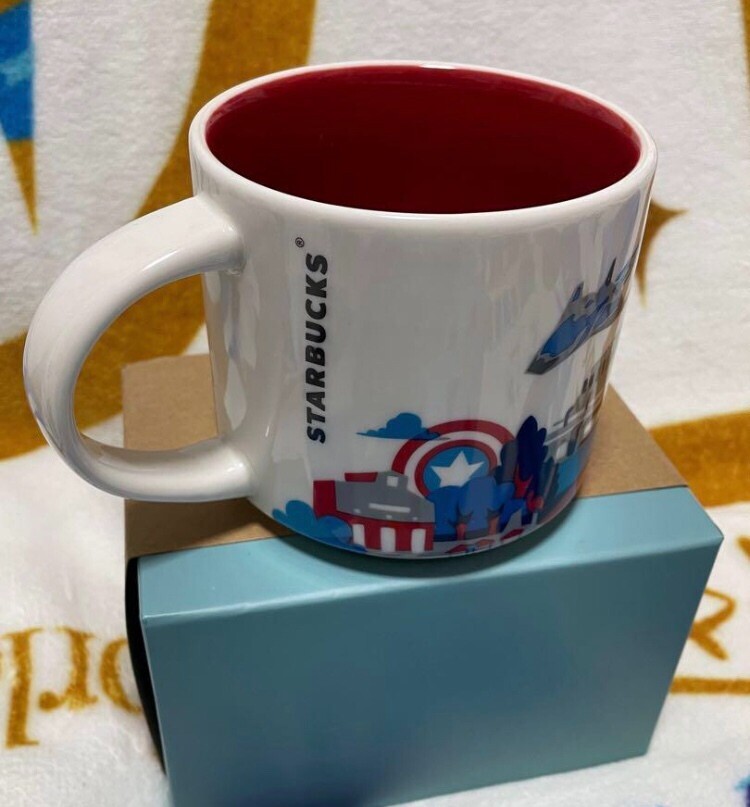 Avengers Campus Disneyland Paris Starbucks coffee Cup Mug 14oz You
