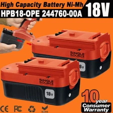 2x 18V Battery For Black and Decker HPB18 HPB18-OPE2 244760-00 FS18BX Firestorm